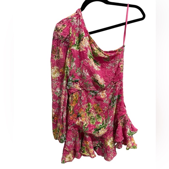 Hemant & Nandita dress pink eyelet floral size small boxBH - Picture 2 of 10